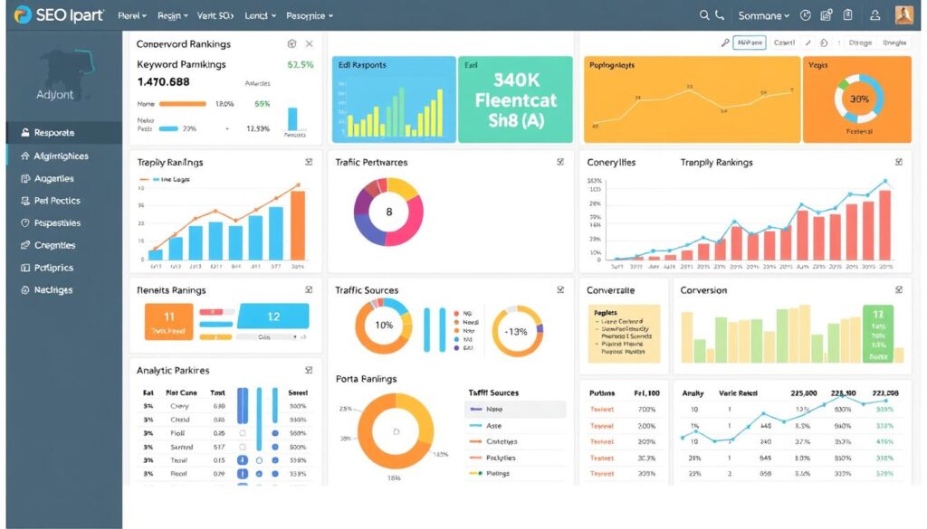 Comprehensive SEO report with keyword rankings and website performance data