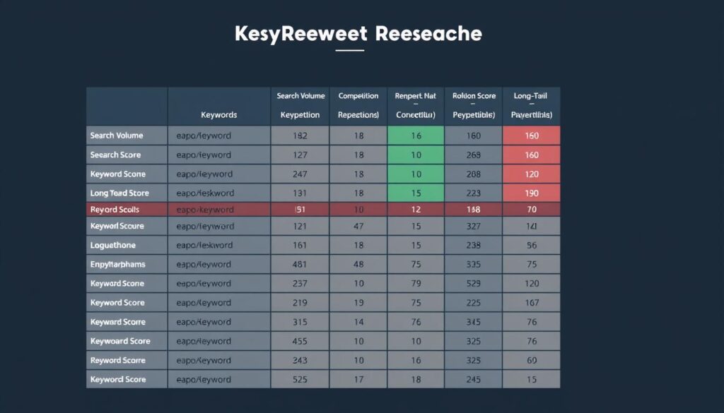 Keyword Research Table